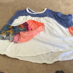 We The Free flowy top with butterfly sleeves